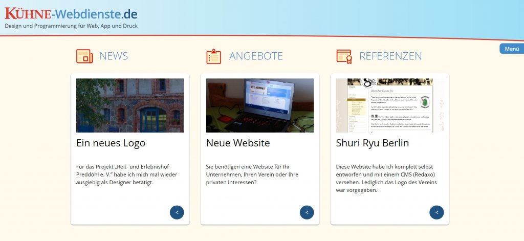 Screenshot Sapper Version Kühne-Webdienste